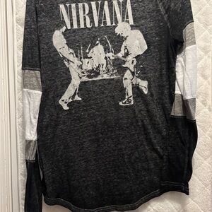 NIRVANA for Free People - Black and White Logo Tee